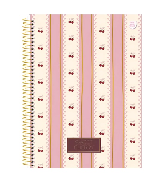 Caderno Universitário 1 Materia Sweet Cherry 80folhas - Animativa 11017