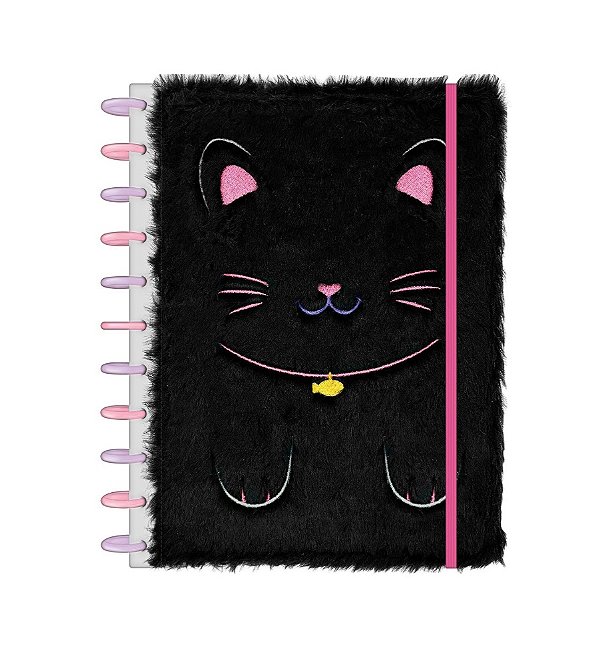 Caderno Universitário Tilidisco 10 Matérias Pelúcia Purrfect Cats 160 Folhas - 3864566