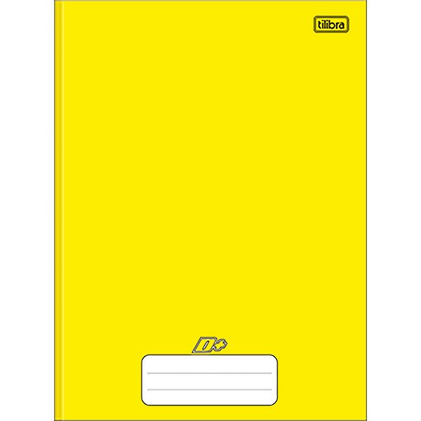 Caderno Brochura Capa Dura Universitário D+ Amarelo 96 Folhas - Tilibra - 116807
