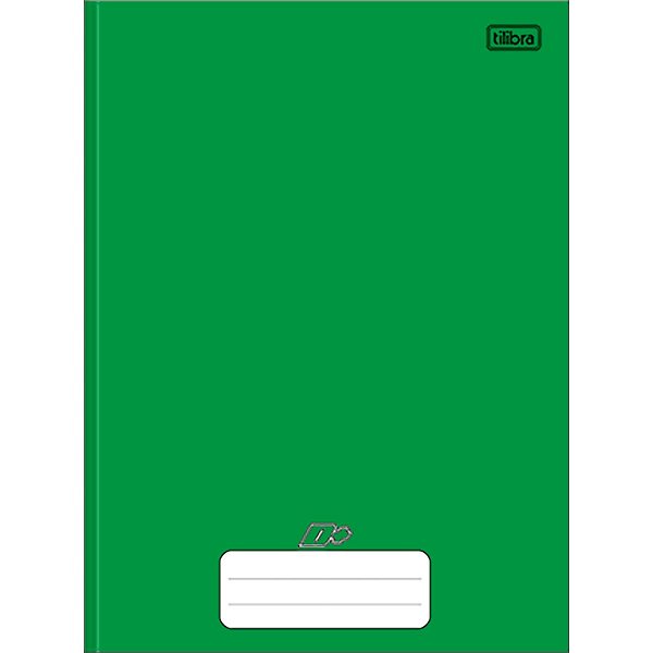 Caderno Brochura Capa Dura Universitário D+ Verde 96 Folhas - Tilibra - 116793