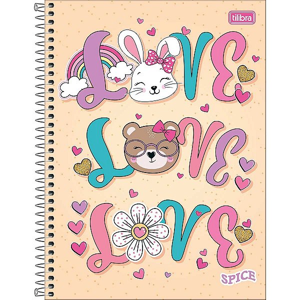 Caderno Espiral Capa Dura Universitário 1 Matéria Spice Feminino 80 Folhas  - TILIBRA 349194