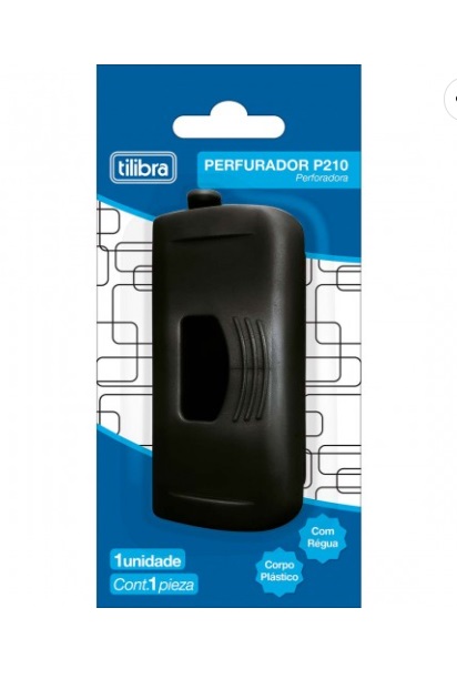 Perfurador 2 Furos 10 Folhas P210 Preto - Tilibra 353809
