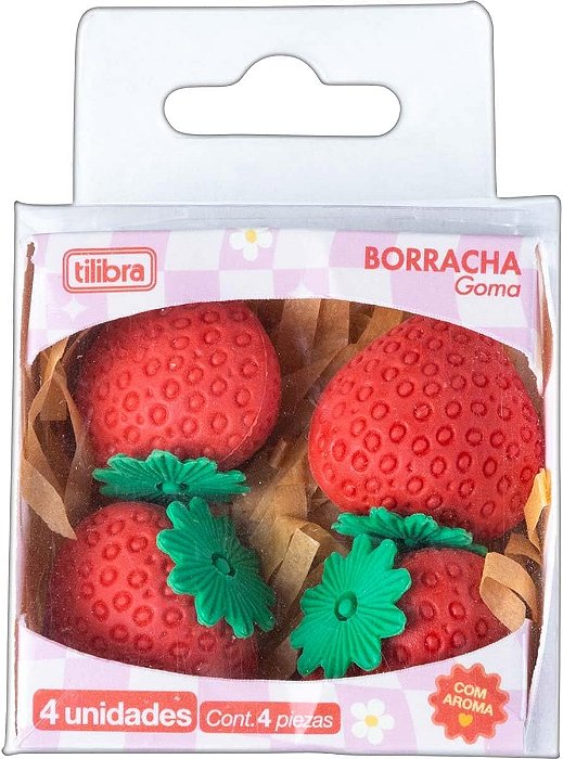Borracha Be Berry com Aroma - Blister com 4 Unidades - Tilibra 390640