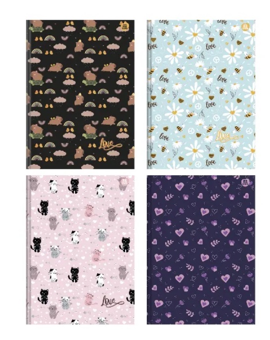 Caderno Universitário Espiral 1 Matéria Love 80fls- Animativa 10207