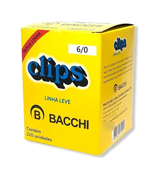 Clips 6/0 Bacchi Com 220 Unidades