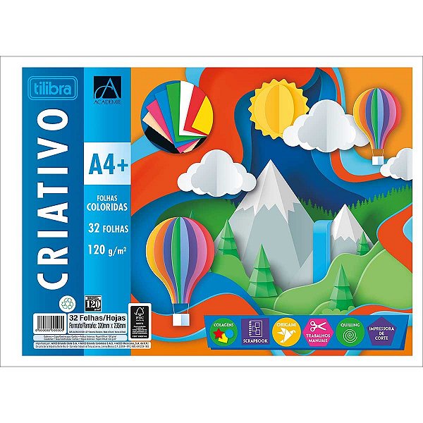 Caderno Colado Criativo Académie 32 Folhas - Tilibra 147371