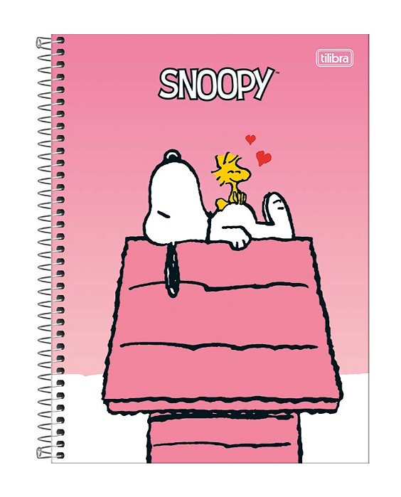 Caderno Espiral Capa Dura Universitário 1 Matéria Snoopy Fit 80 Folhas - Tilibra 396052