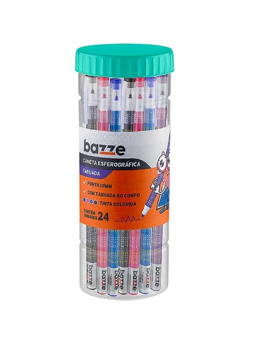 Caneta Esferográfica Tabuada - 1.0mm - Bazze 909756