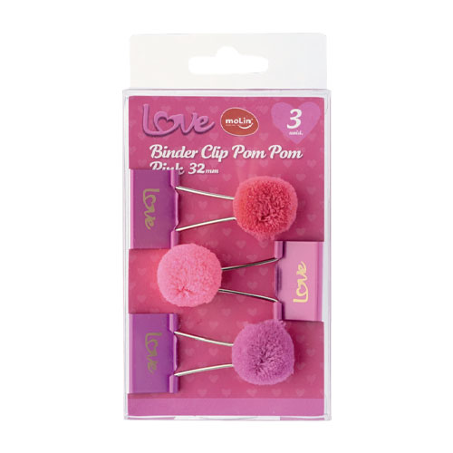 BINDER CLIPS POM POM - MOLIN 31579