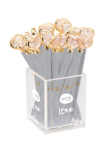 CANETA CORAÇÃO DE DIAMANTE GREY - MOLIN 01363