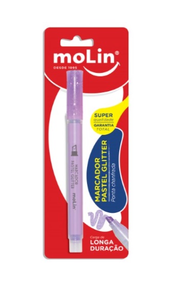 Marca Texto Glitter Lilas - Molin 9097