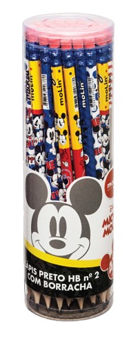 LÁPIS PRETO HB N° 2 COM BORRACHA - MOLIN 22654