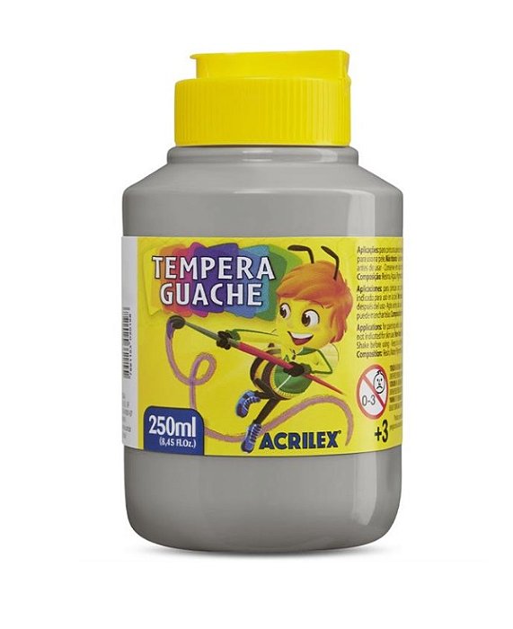 Tinta Guache 250 ml Cinza - Acrilex 933