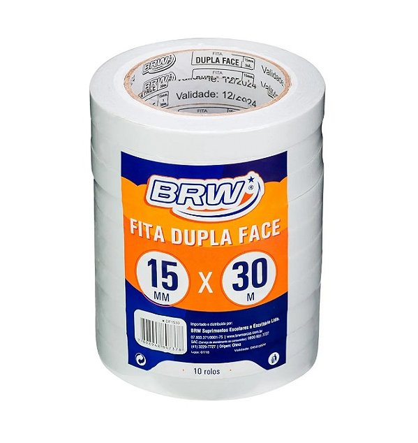 Fita Dupla Face Papel 15mmx30M - DFF1530
