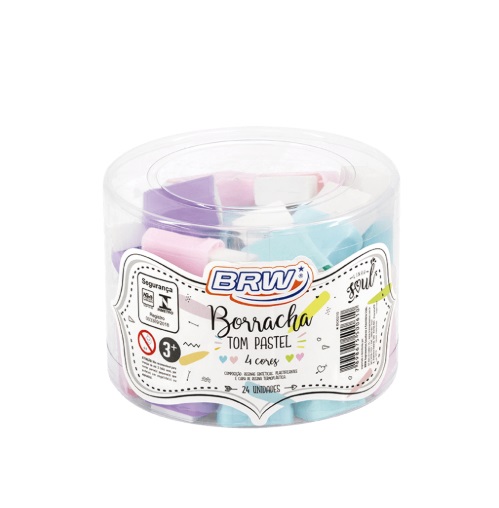 Borracha Pequena capa Plástica Pastel - BRW B00210