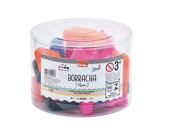 Borracha Pequena capa Plástica Neon - Brw BO0213