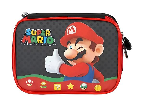Estojo Box Mario Bros Preto
