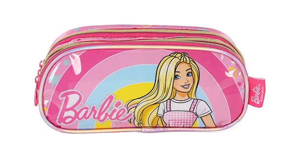 Estojo Escolar Triplo Barbie Boiadeira Rosa