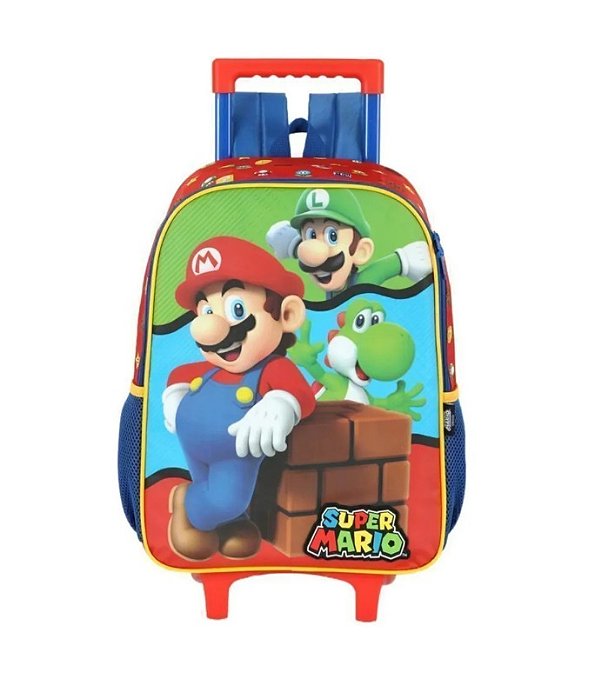 Mochila de rodinhas pequena Super Mario