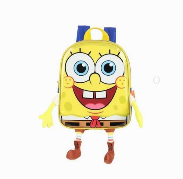 Mochila Bob Esponja Infantil Masculina Costa Escolar Amarelo
