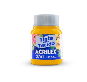 Tinta para Tecido 37ml Acrilex  Amarelo Ouro