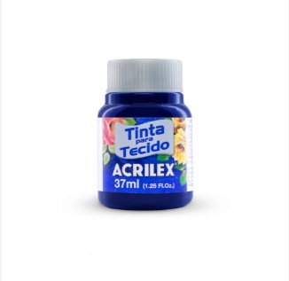 Tinta para Tecido 37ml Acrilex Azul Marinho