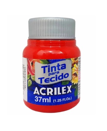 Tinta para Tecido 37ml Acrilex Vermelho Tomate
