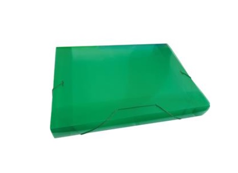 Pasta aba elástica (plástica) Oficio 20mm Verde -