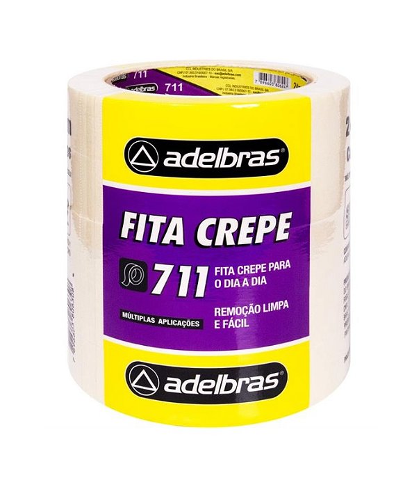 Fita Crepe 711 Crepe 24 mm x 40 m - Adelbras