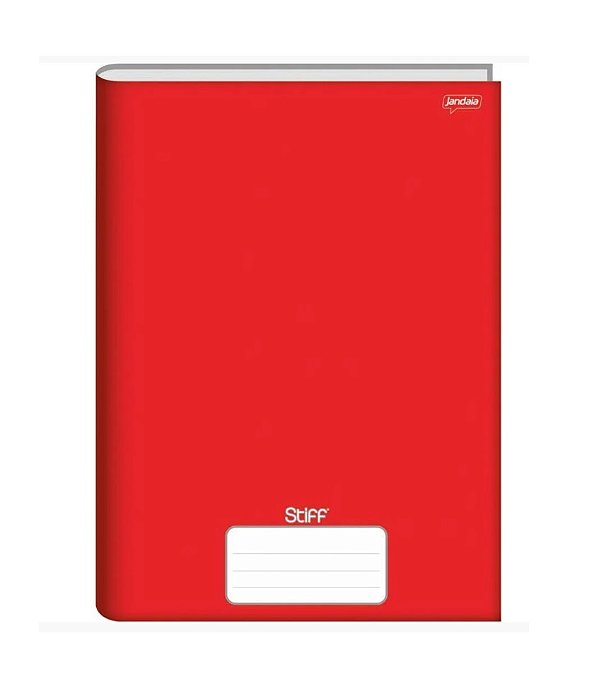 Caderno brochurao capa dura stiff 48 folhas Vermelho- jandaia 00059