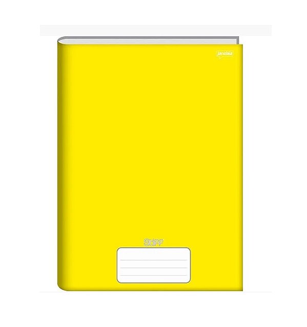 Caderno brochurao capa dura stiff 48 folhas amarelo - jandaia