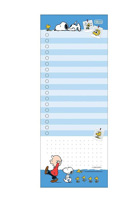 Bloco Tilembrete G Snoopy 82x209mm 50 Folhas - TILIBRA 395412