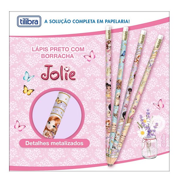 Lápis Preto Redondo com Borracha N.2 Jolie - TILIBRA -  402591
