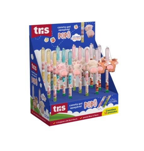 Caneta Gel Apagável Popô – 0.7mm  – Tris 916648