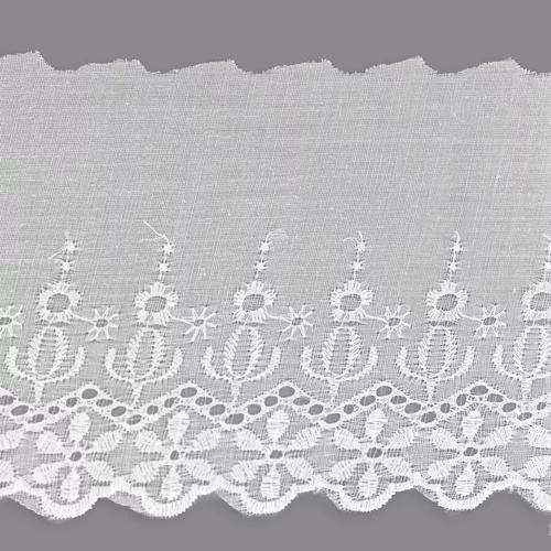 Bordado Inglês Branco 12cm C/ 13.70m Lese