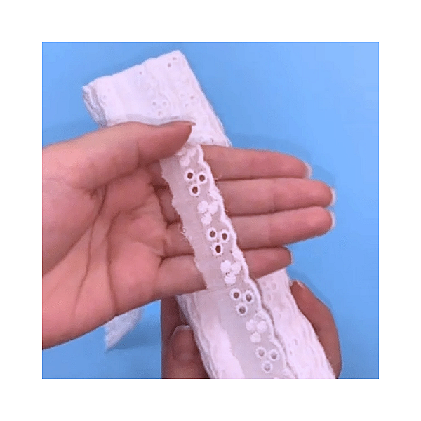 Bordado Inglês 100% Algodão Branco 2cm C/ 13.70m