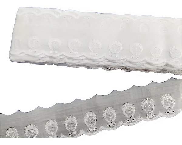 Bordado Inglês Branco 5,0cm C/ 13.70m Lese Ctb 153