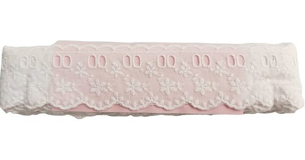 Bordado Inglês com passa-fita 100% Algodão  5,5cm c/ 13.70m