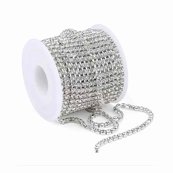 Strass em Metro 10m – Corrente Prata ou Dourado