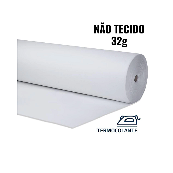 Entretela Termocolante Não-Tecido 32g Branca 1 Metro