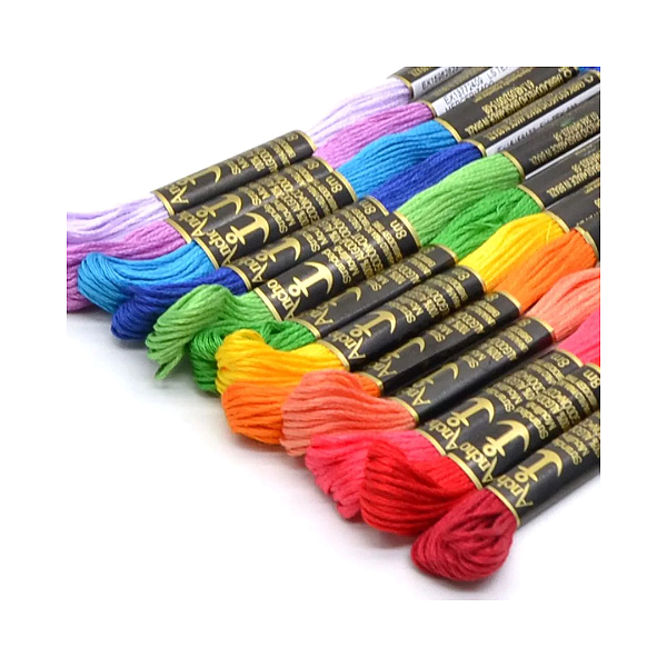 Linha Anchor Mouliné 8m Meada para Bordado 100% Algodão