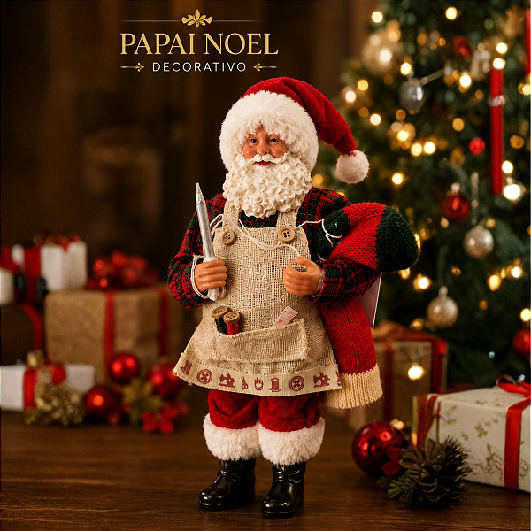 Papai Noel Costureiro Colecionável