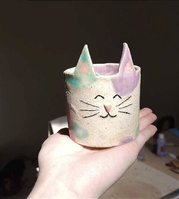 Porta canetas de gatinho