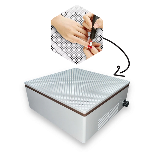 Coletor De Pó Aspirador Sugador Unha Grelha Nail Vacum Branco Rosa