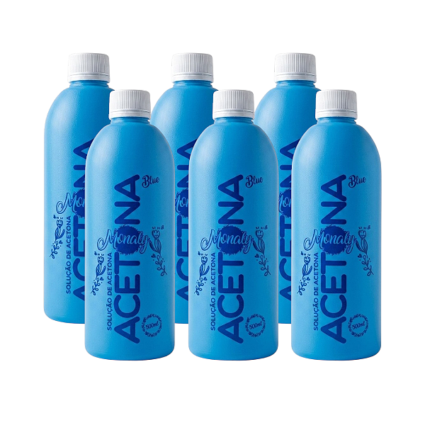 KIT 6 Removedores De Esmalte A Base De Acetona Monaly 500ml
