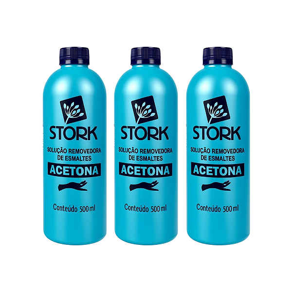 KIT Removedor de Esmalte A Base De Acetona Stork 500ml (3 unidades)
