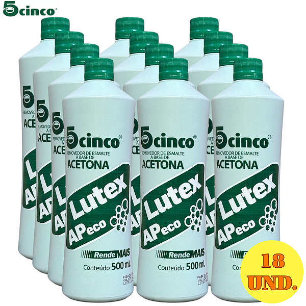 Kit Lutex Acetona removedor de esmalte 500ml 18 unidades