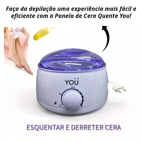 Panela de Cera Quente Esquenta e Derrete para Depilação Bivolt 500ml