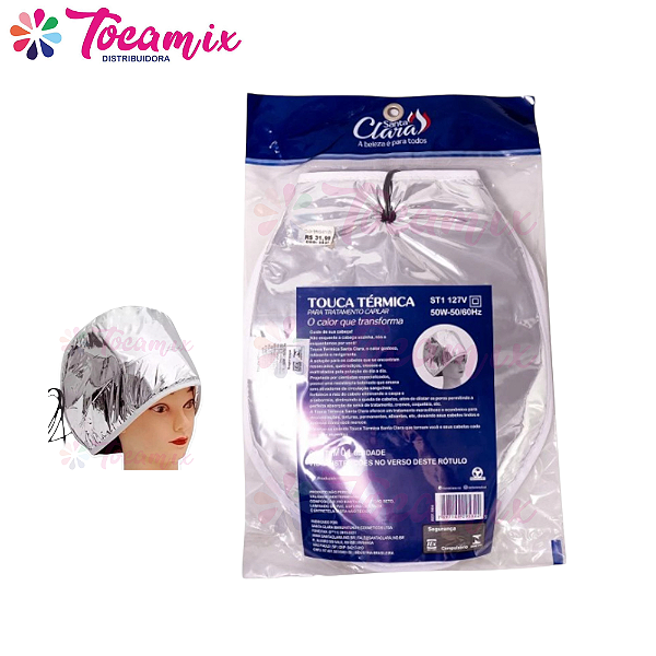 Touca Térmica Elétrica Metalizada Tratamento Capilar 127v Santa Clara