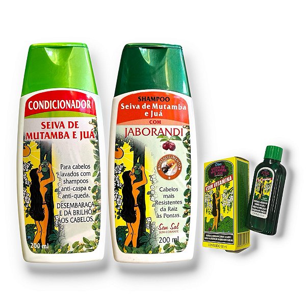 Kit Óleo Seiva de Mutamba e Juá 50ml Condicionador e Shampoo 200ml